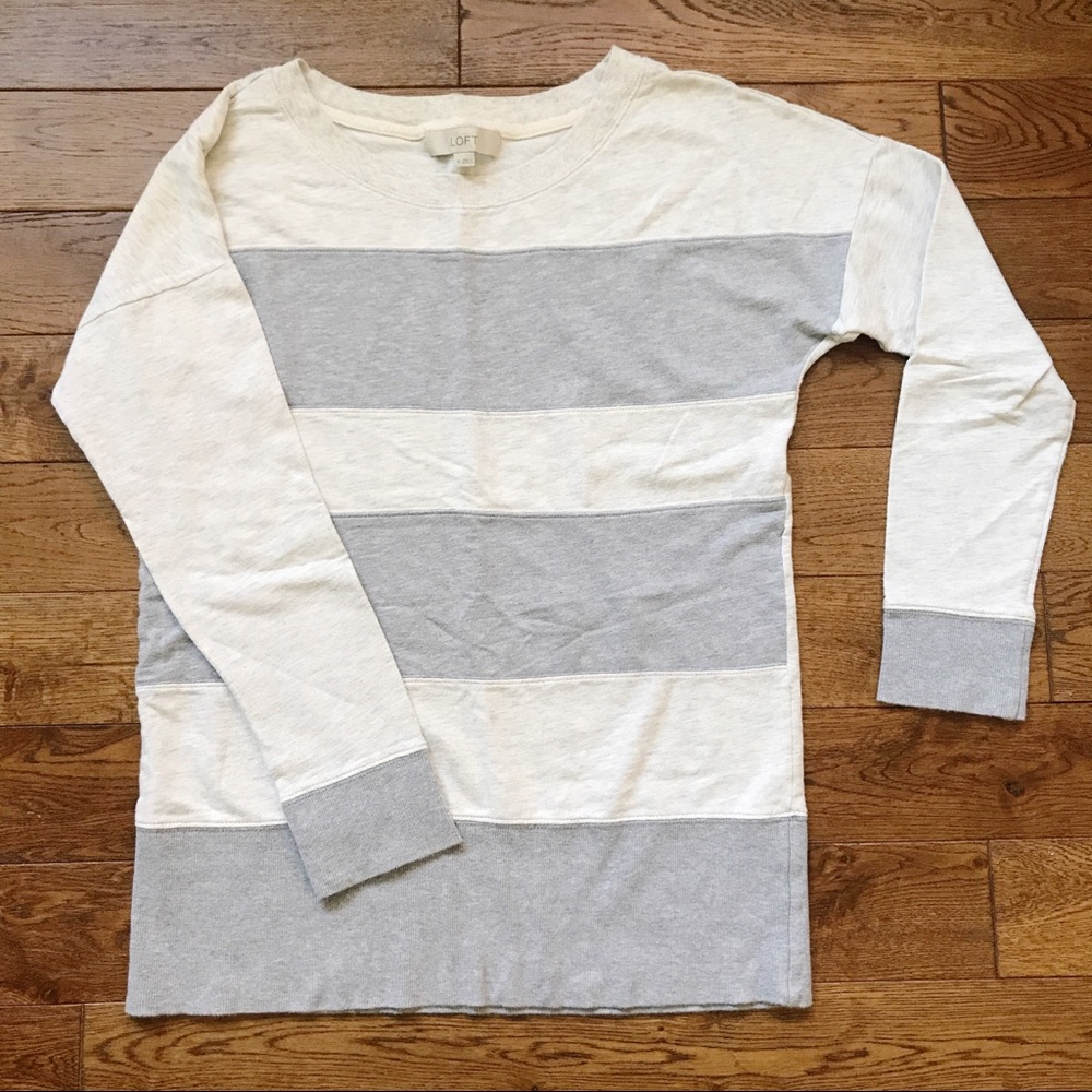 💥 Loft Striped French Terry Sweatshirt